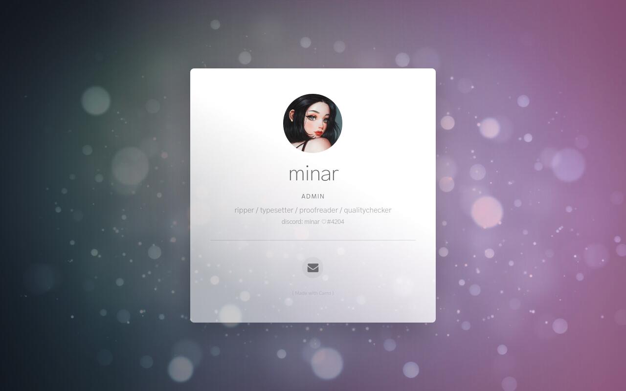 Carrd profile picture for @minar